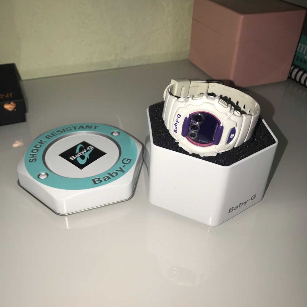 Baby G White and Purple Watch